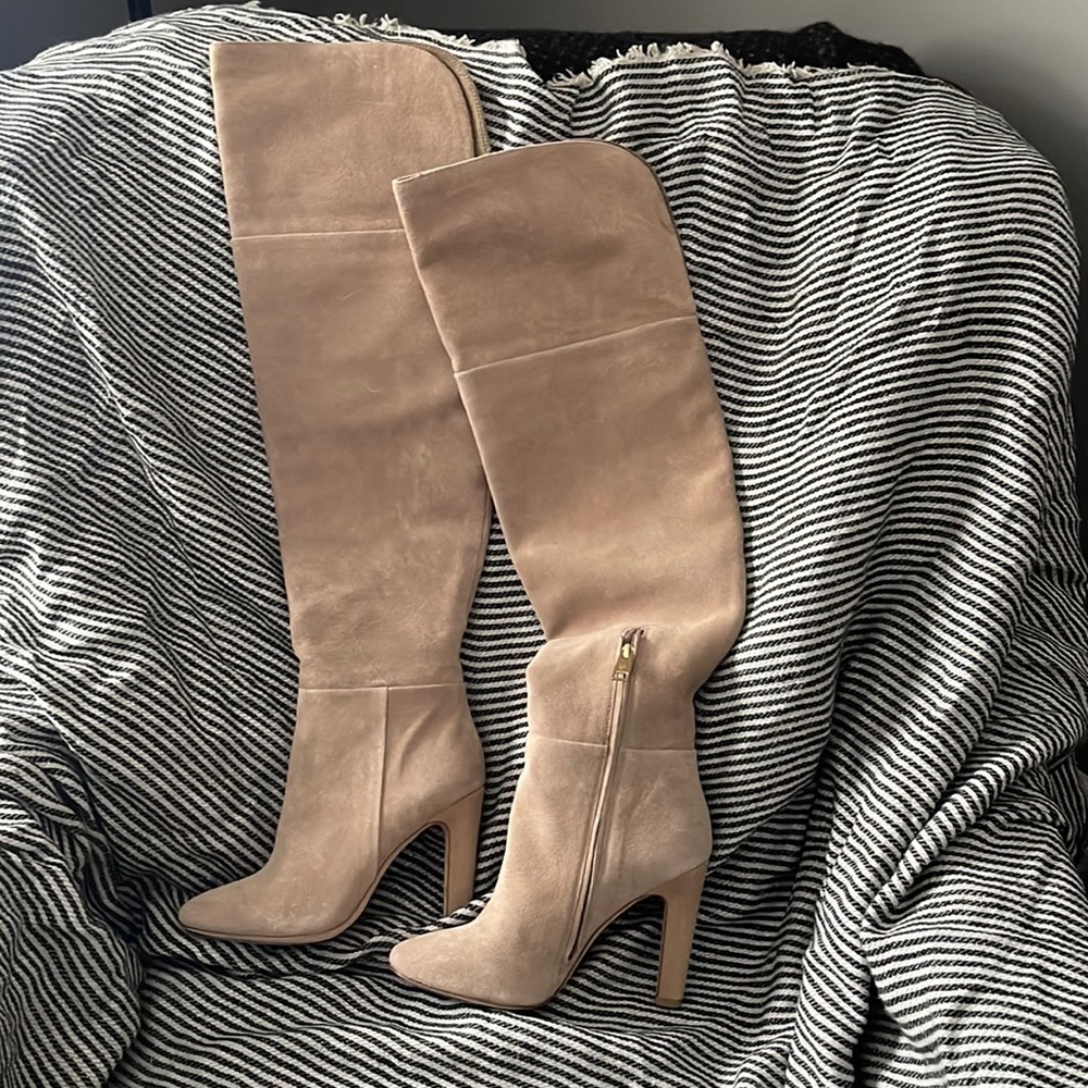 Joie tan suede knee high boots. New in box!